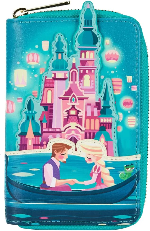 Loungefly Disney Tangled Rapunzel Castle Glow in the Dark Zip Around W –  Yachew