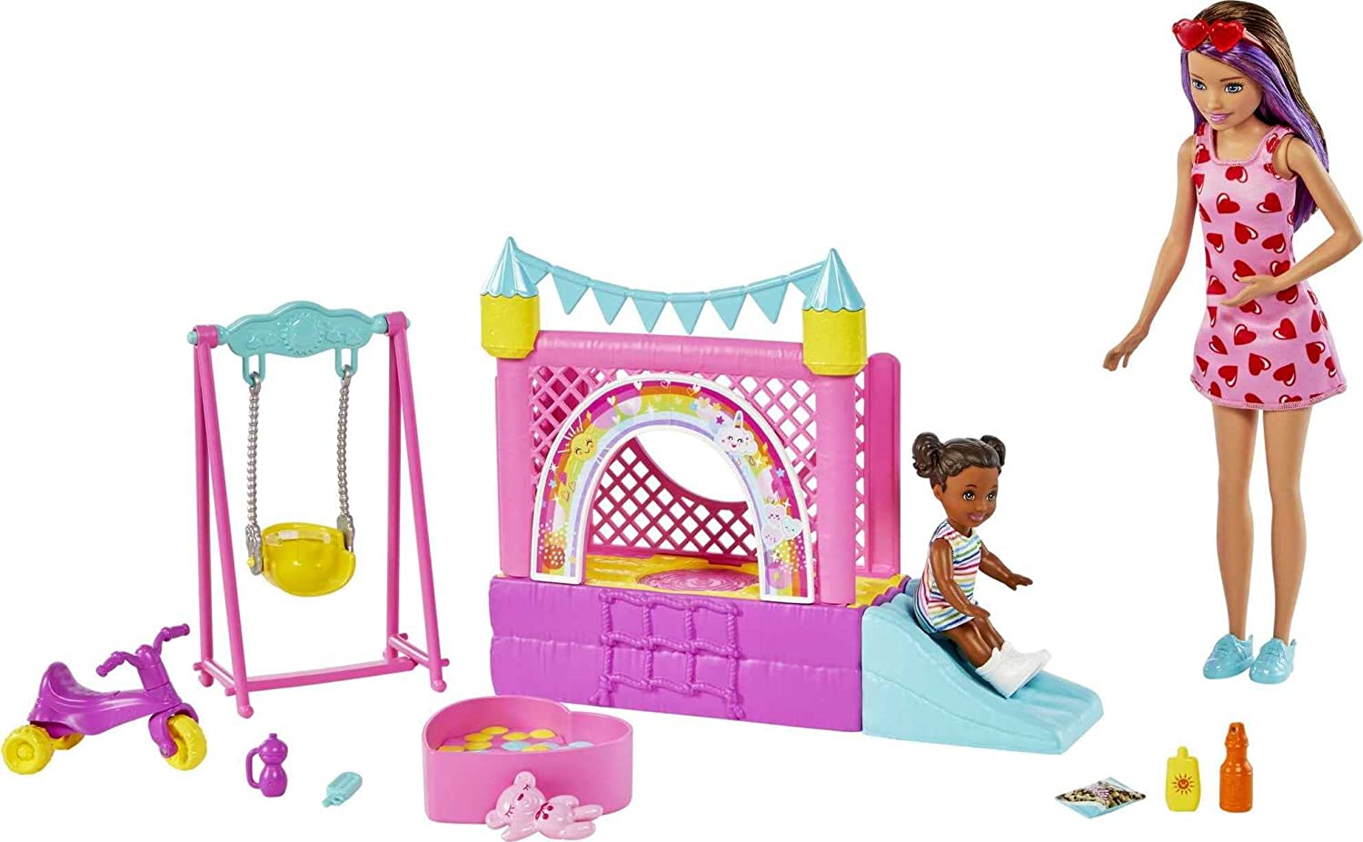 Barbie Skipper Babysitters Inc. Bounce House Playset with Skipper