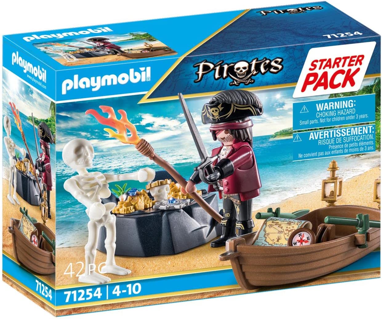 Playmobil Pirate Treasure Island with Rowboat 並行輸入-