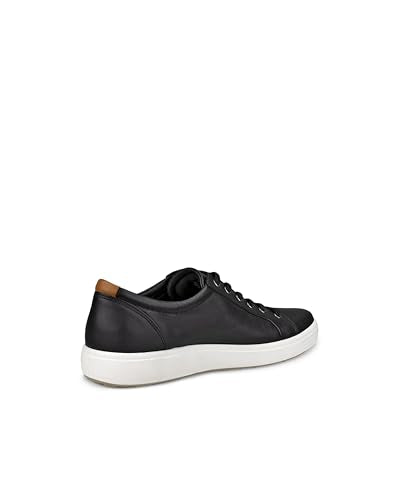 ECCO SOFT 7 Men's Low-Top Sneakers - Black (1001Black), 8 UK (42 EU), Premium Leather Athletic Shoes for Men