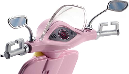 Barbie FRP56 Estate Mo-Ped Motorrad für Puppe, Pink Scooter, Fahrzeug