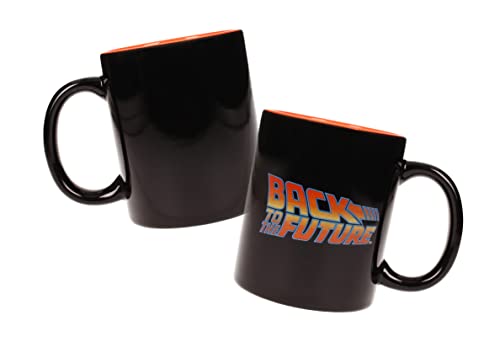 Back to the Future Official Logo Mug - Ceramic Coffee Cup with Iconic Movie Design, Microwave Safe