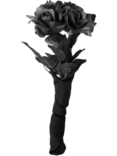 Smiffys Corpse Bride Bouquet - Schwarze Rosen