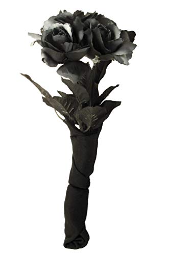 Smiffys Corpse Bride Bouquet - Schwarze Rosen