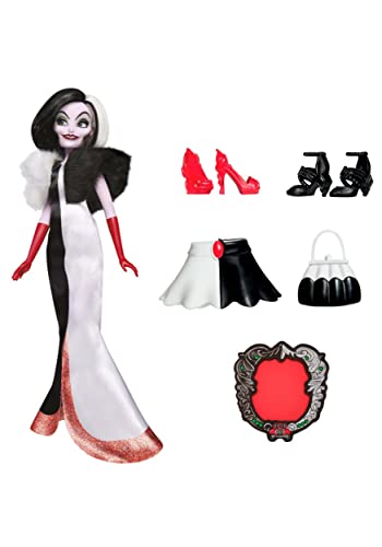 Disney Princess Villains Cruella De Vil Fashion Doll - Includes Accessories & Removable Outfit, Ages 5+