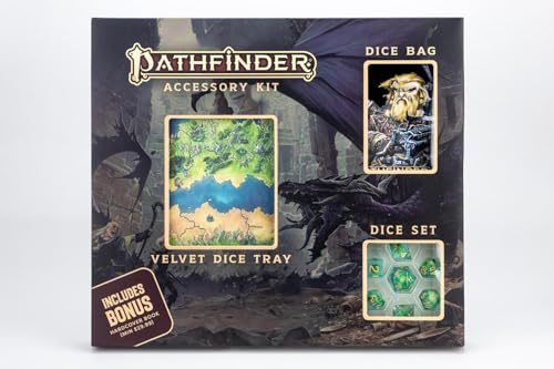 Metallic Dice Games Pathfinder Bundle Dice Set/Dice Bag/Dice Tray (687700232810)