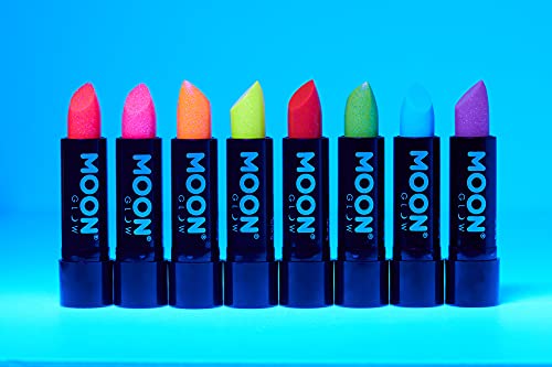 Neon UV Glitter Lipstick van Moon Glow - Paars - Heldere neonkleurige lippenstift