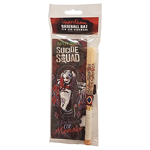 The Noble Collection DC Harley Quinn Baseballschläger-Stift – 6 Zoll (15 cm) Miniatur-Schläger-Kugelschreiber – offiziell lizenziertes Filmset, Film-Requisiten, Geschenke und Schreibwaren