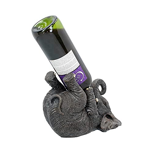 Nemesis Now EXA80004 Guzzlers Elephant Weinflaschenhalter 21 cm Grau