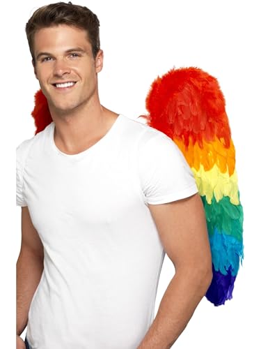 Smiffys Rainbow Feather Wings Accessory (43585)