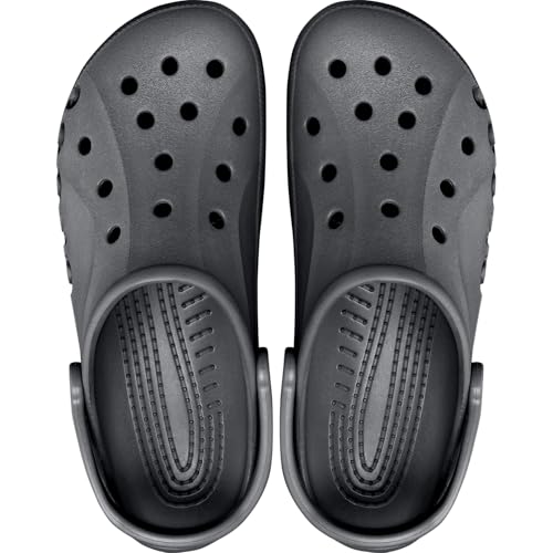 Crocs Unisex Baya Clogs - Lightweight, Durable, and Footwear in Graphite, Size 9 UK Men/10 UK Women