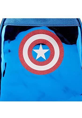 Loungefly Marvel Captain America Metallic Mini Backpack (Style: Cosplay)