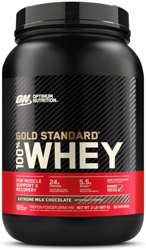 Optimum Nutrition Gold Standard 100% Whey Protein Powder - Muscle Building & Recovery Supplement