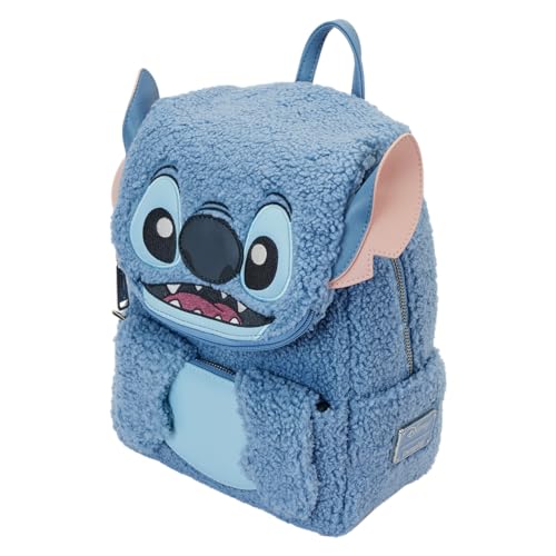 Loungefly Stitch Plush Pocket Mini Backpack (0671803476479)