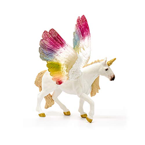 Schleich 70576 Winged Unicorn (Bayala) - Multicolored Fantasy Play Figure