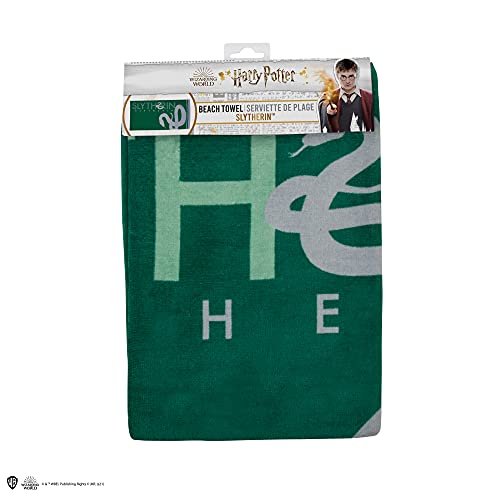 Cinereplicas - Harry Potter Slytherin Beach Towel - Officially Licensed