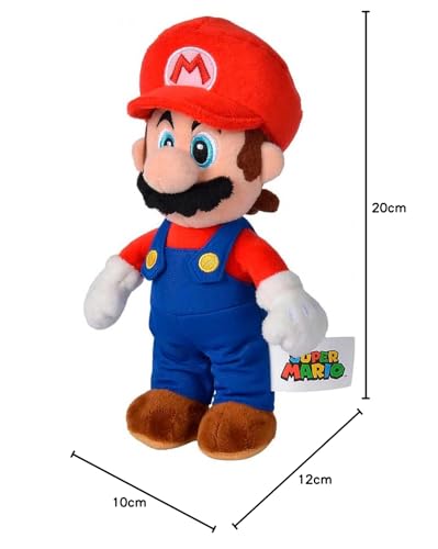 Simba Toys Mario Plüschtier, geeignet ab den ersten Lebensmonaten, 20 cm