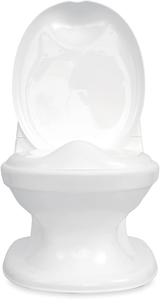 Nuby My Real Mini Size Toilet with Lid and Flush Sound - Realistic Potty Training Toilet for Toddlers