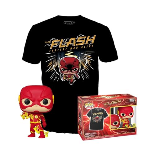 Funko Pop! DC Comics - The Flash Pop! & Tee Bundle - Small (S) - DC Comics - T-Shirt & Vinyl Figure