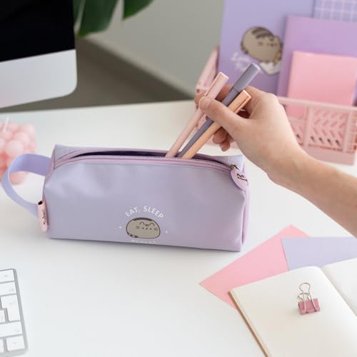 Grupo Erik Pusheen Pencil Case | Zip Closure & Carrying Handle | Cosmetic Case