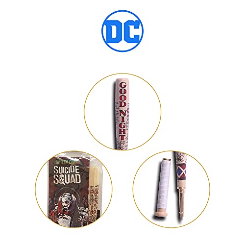 The Noble Collection DC Harley Quinn Baseballschläger-Stift – 6 Zoll (15 cm) Miniatur-Schläger-Kugelschreiber – offiziell lizenziertes Filmset, Film-Requisiten, Geschenke und Schreibwaren