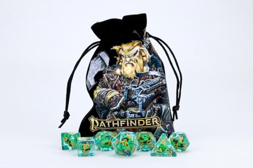 Metallic Dice Games Pathfinder Bundle Dice Set/Dice Bag/Dice Tray (687700232810)