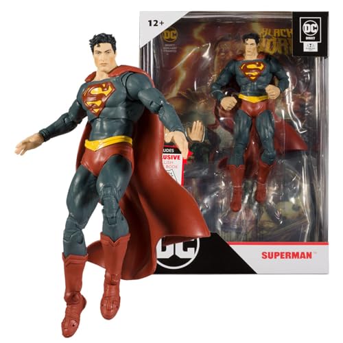 McFarlane Toys DC Direct 7IN Figure with Comic - Black Adam WV1 - Superman - DC Rebirth Comics Collectible