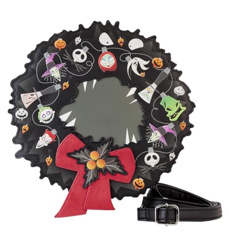 Loungefly The Nightmare Before Christmas Wreath Crossbody Bag (WDTB2875)