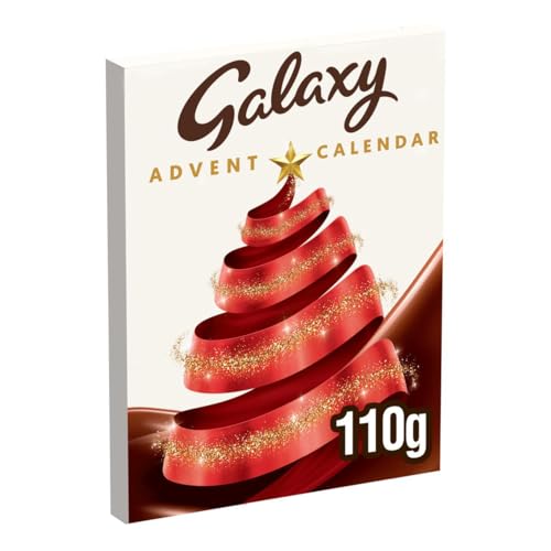 Galaxy Christmas Chocolate Advent Calendar 2022 - Milk Chocolate Countdown to Christmas, Festive Gift for Chocolate Lovers