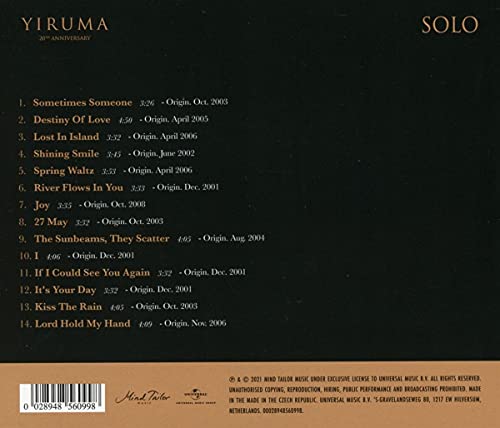 Yiruma - SOLO [Audio CD]