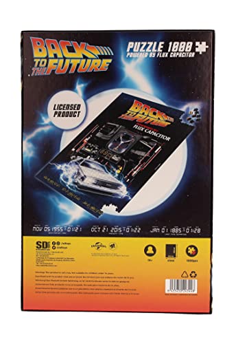 Back to the Future 1000-Piece Jigsaw Puzzle - Powered by Flux Capacitor, Ages 14+