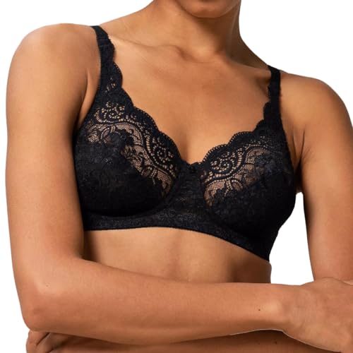 Triumph Women's Amourette 300 X Non-Wired Bra - Black, 34C UK | Everyday Comfort & Support