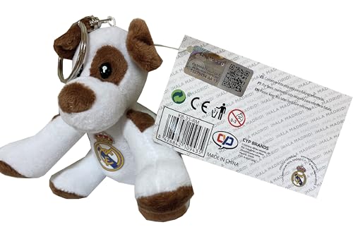 CyP Brands Real Madrid Plush Dog Keyring Backpack Charm (KB-35-RM)