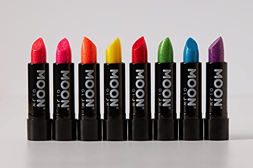 Neon UV Glitter Lipstick van Moon Glow - Paars - Heldere neonkleurige lippenstift