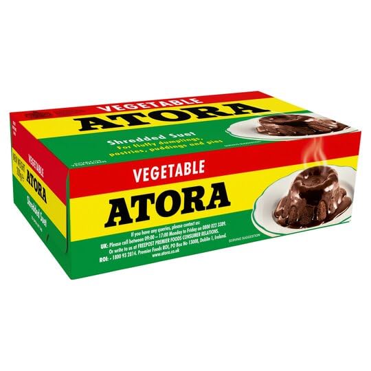 Atora Shredded Vegetable Suet 200g - Pack of 2 | Vegetarian Cooking Fat for Baking, Pastry & Puddings