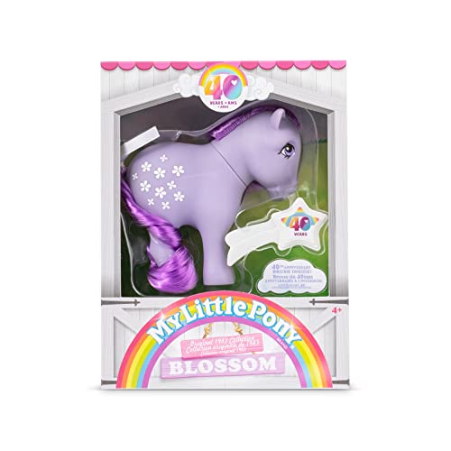 My Little Pony 35321 Blossom Klassisches Pony, Retro-Pferdegeschenke für Mädchen und Jungen,