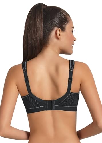 Anita Women's Non-Wired Seamless Sports Bra 5529 - High Impact Support, Black, Size 38G