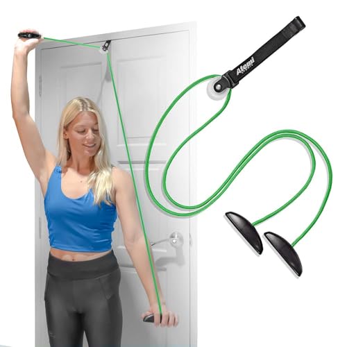 Atemi Sports - Shoulder Pulley Physiotherapy System for Home Exercise and Reha| Durable Over-the-Door Pulley with Adjustable Handles and Door Anchor