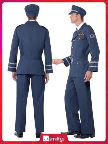 Smiffys WW2 Air Force Captain Costume - Adult Men's Size M (38830)