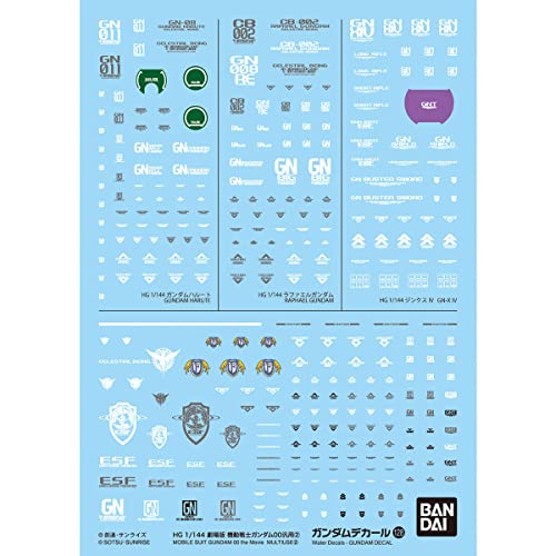 Gundam Decal GD-128 Mobile Suit Gundam 00 The Movie General Purpose Set 2 - No Glue Needed, Ages 3+