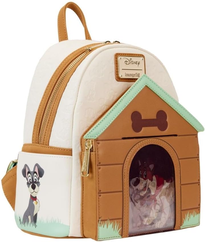 Loungefly Disney I Heart Dogs Dog House Triple Lenticular Double Strap Shoulder