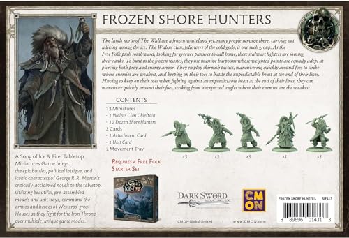 CMON A Song of Ice and Fire Tabletop Miniatures Game Frozen Shore Hunters Unit Box - 2+ Player Strategy Game (SIF413)