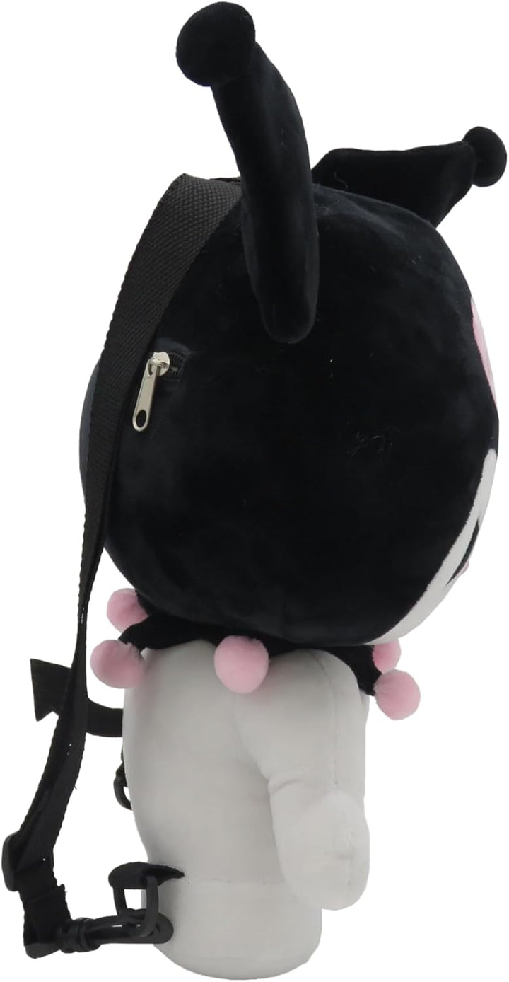 CyP Brands Hello Kitty & Kuromi 3D Plush Backpack (Black)