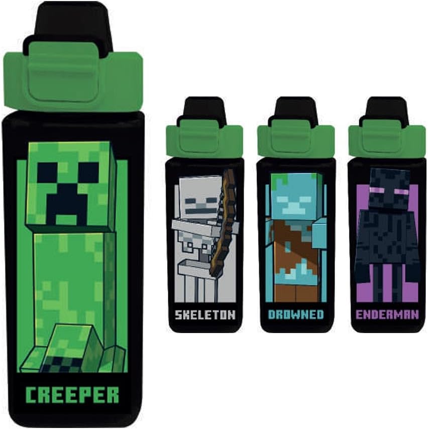 Kids Licensing Minecraft Click Top Water Bottle 500 ml