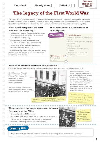 Pearson REVISE Edexcel GCSE (9-1) History Weimar and Nazi Germany, 1918-39 Revision Guide and Workbook + App - Pearson (Paperback, 2021 Edition)