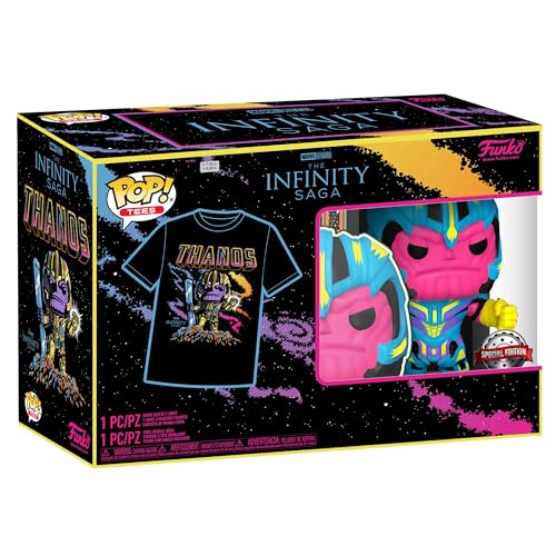 Funko Pop! Marvel - Thanos Vinyl Figure & T-Shirt Bundle (BKLT)