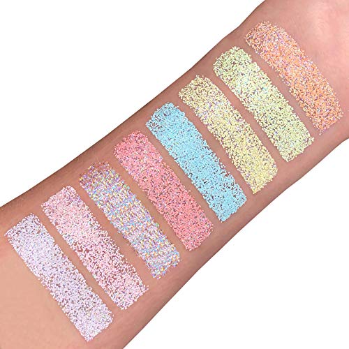 Pastell-Glitzerstreuer von Moon Glitter – Koralle – kosmetischer Festival-Make-up-Glitzer für Gesicht, Körper, Nägel, Haare, Lippen – 5 g