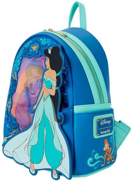 Loungefly Backpacks Disney Princess Jasmine Lenticular Mini Backpack Blue