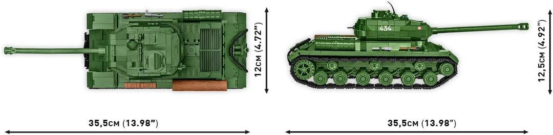 COBI IS-2 Heavy Tank Building Kit - 1051-Piece WWII Tank Model with Removable Engine, Movable Turret, and Historical Markings