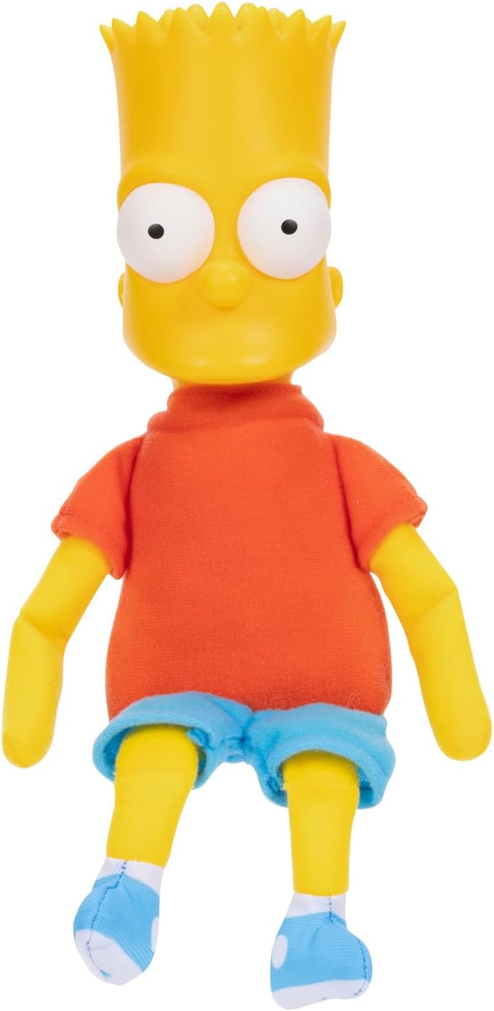 JAKKS Pacific The Simpsons Bart Simpson Plush Shelf Talker Collectible Figure (175614-PB)